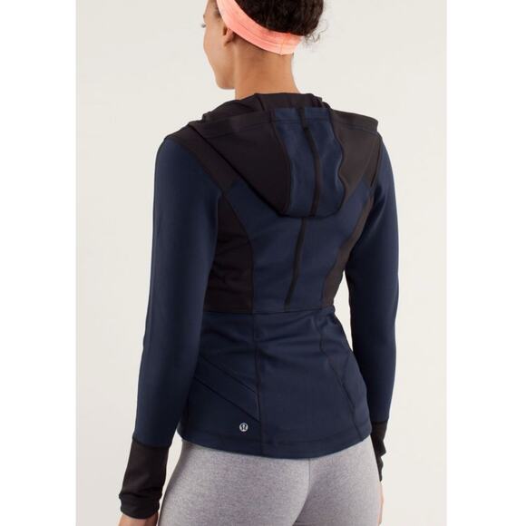 Lululemon Studio Surf Jacket Inkwell/ Black Size 10 sporty Active wear hoodie - Picture 5 of 12